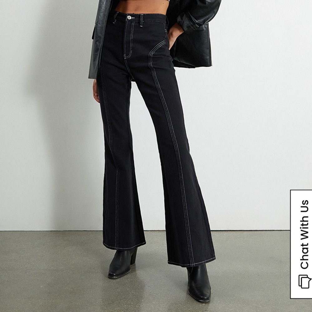 Pacsun black and white flare jeans